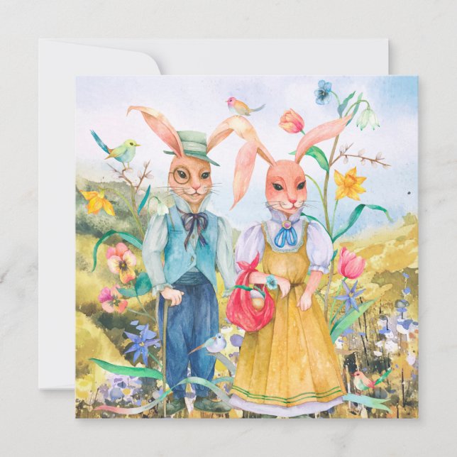 Niedlicher Osterurlaub Feiertagskarte (Vorderseite)