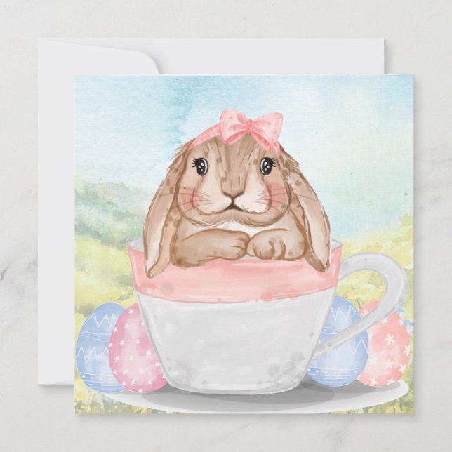 Niedlicher Osterurlaub Feiertagskarte (Vorderseite)