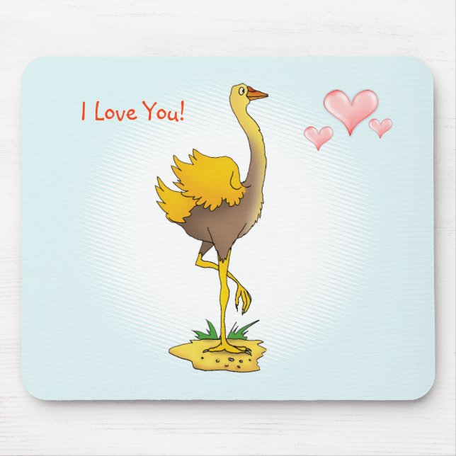 Niedlicher Ostrich Mousepad (Vorne)