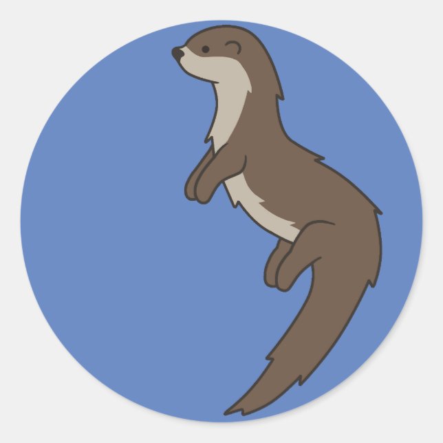 Niedlicher Otter-Aufkleber Runder Aufkleber (Vorderseite)