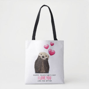 Niedlicher Otter mit HerzValentinstag
