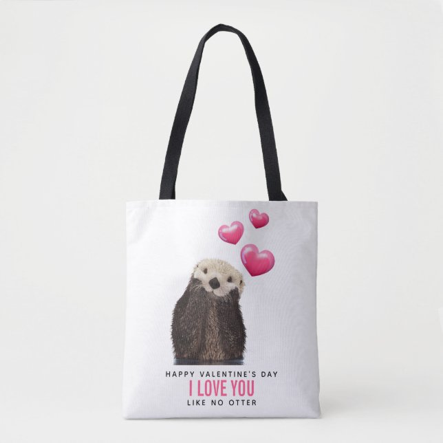 Niedlicher Otter mit HerzValentinstag (Vorderseite)