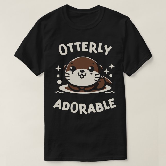 Niedlicher Otter Pub T-Shirt (Design vorne)