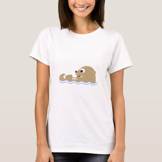 niedlicher Otter T-Shirt (Vorderseite)