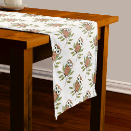 Niedlicher Owl Table Runner Kurzer Tischläufer