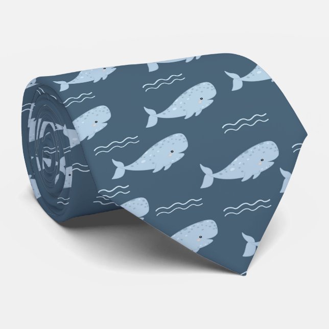 Niedlicher Ozean Kreaturen Sea Life Neck Tie Krawatte (Gerollt)