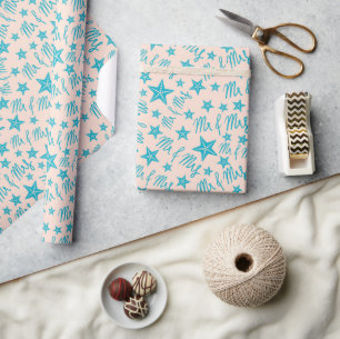 Niedlicher Ozean Starfish Sommer Brautparty Pastel Geschenkpapier