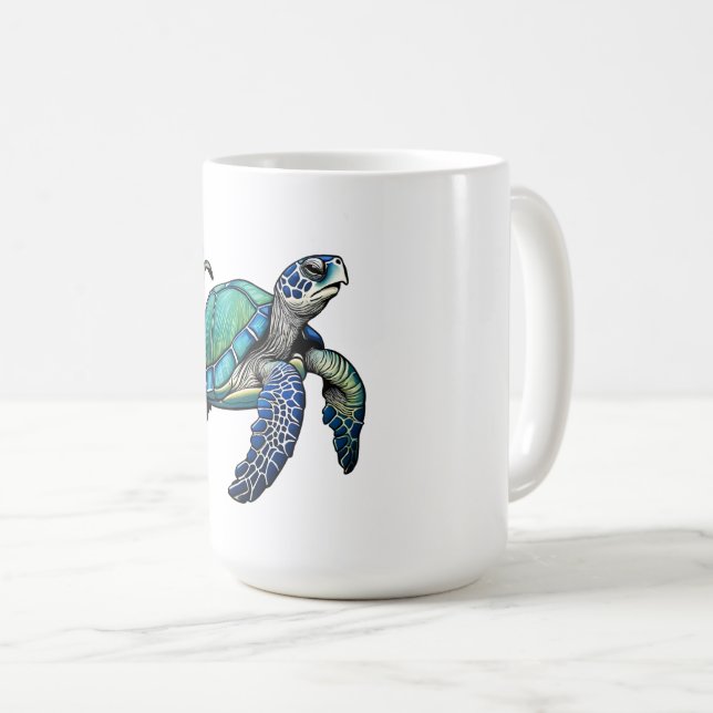 NIEDLICHER OZEANSEETURTE KAFFEETASSE (VorderseiteRechts)