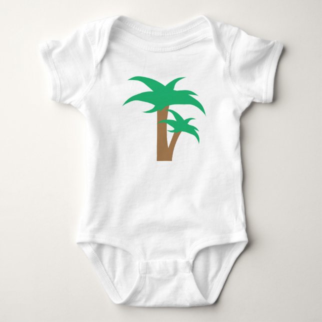 Niedlicher Palmbaum Baby Strampler (Vorderseite)