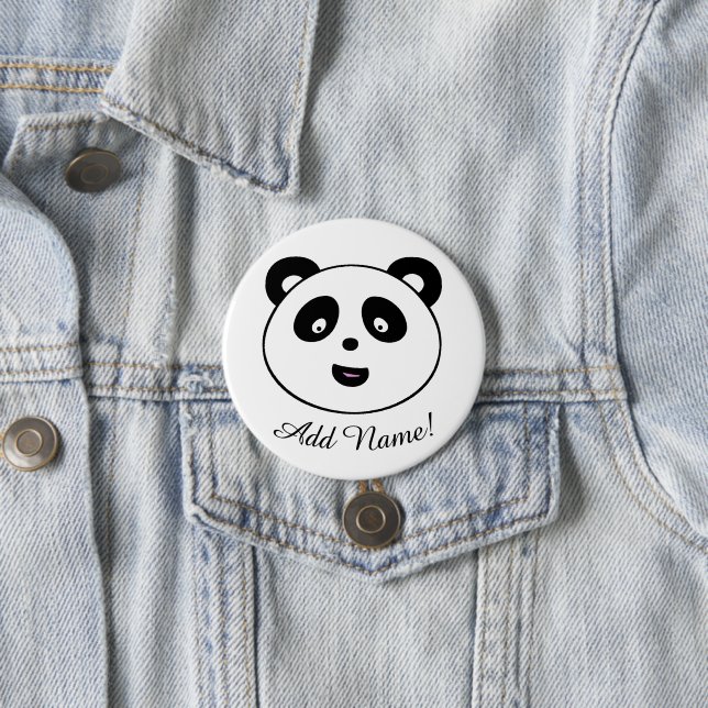 Niedlicher Panda, addieren Namensknopf Button (Beispiel)