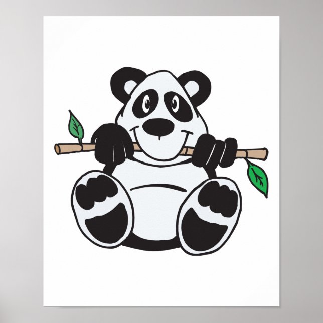 niedlicher Panda am Ast Poster (Vorne)