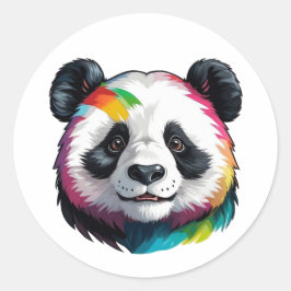 niedlicher Panda-Aquarellaufkleber Runder Aufkleber