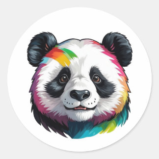 niedlicher Panda-Aquarellaufkleber Runder Aufkleber
