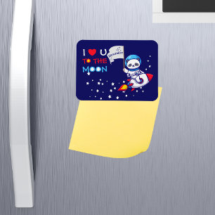 Niedlicher Panda Bär auf Raketenschiff Kinder Pers Magnet