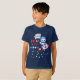 Niedlicher Panda Bär auf Raketenschiff Kinder Pers T-Shirt (Vorne ganz)