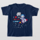 Niedlicher Panda Bär auf Raketenschiff Kinder Pers T-Shirt (Laydown)