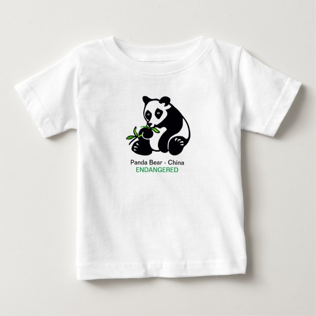 Niedlicher PANDA Bär - China - Tierfreund - Baby T-shirt (Vorderseite)