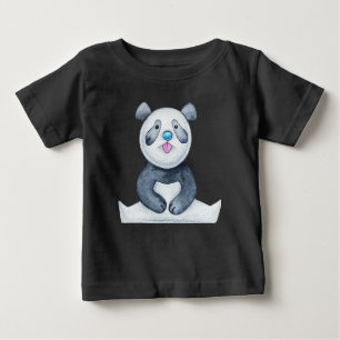 Niedlicher Panda-Bär, der die Zunge aushält Baby T-shirt