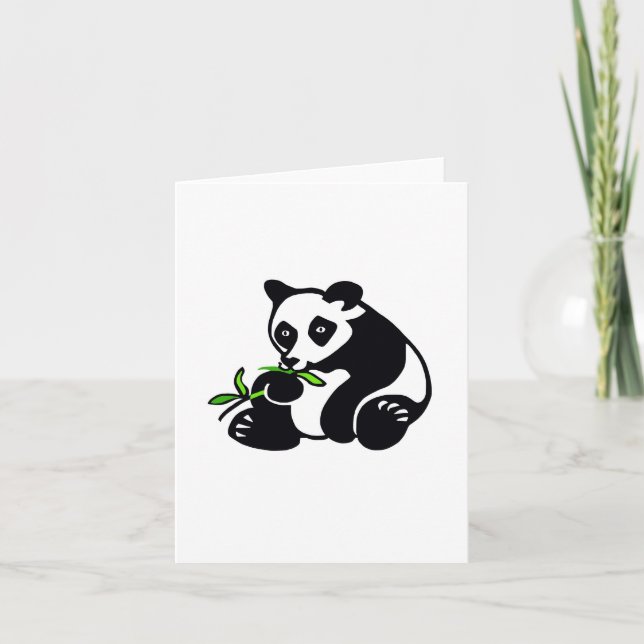 Niedlicher PANDA-Bär - gefährdete Tiergrafik - Karte (Vorderseite)