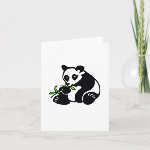 Niedlicher PANDA-Bär - gefährdete Tiergrafik - Karte