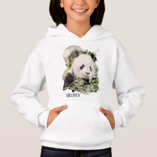 niedlicher Panda-Bär gibt Hoodie