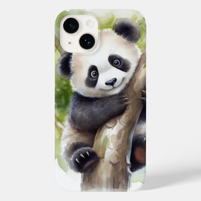 Niedlicher Panda-Bär im Baum Case-Mate iPhone Hülle (Rückseite)