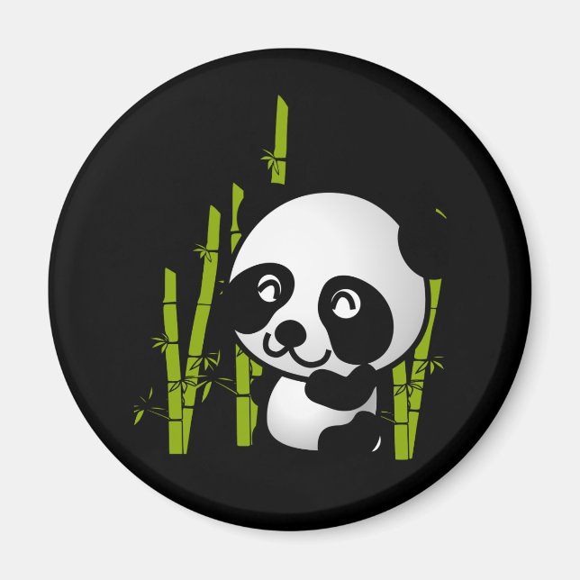 Niedlicher Panda-Bär in einem Bambushain. Magnet (Vorne)