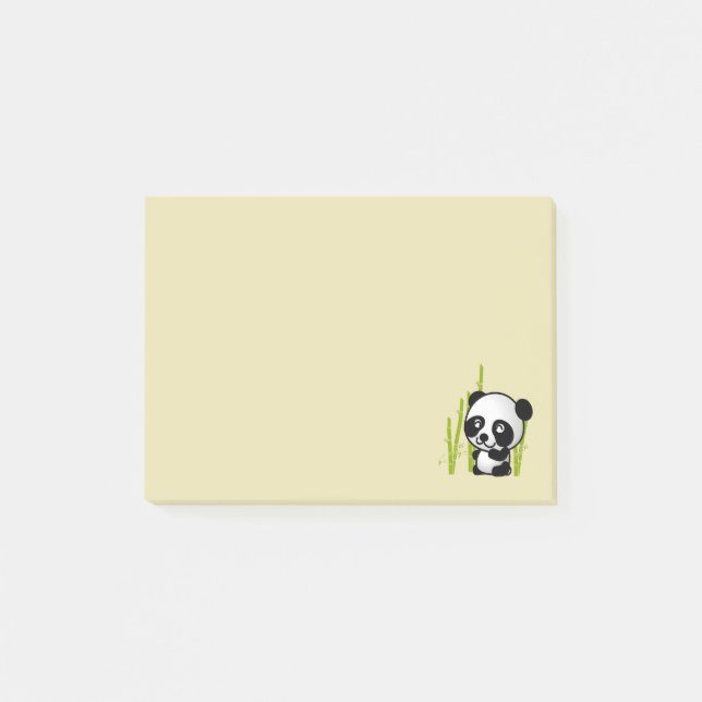 Niedlicher Panda-Bär in einem Bambushain. Post-it Klebezettel (Vorderseite)