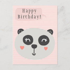 Niedlicher Panda Bär - Kindergeburtstag Postkarte