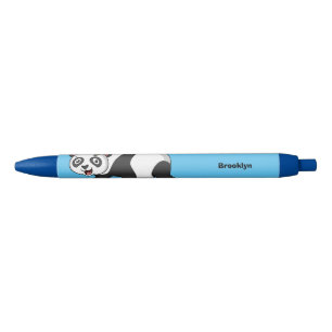 Niedlicher Panda-Bär mit Blume Cartoon Kugelschreiber