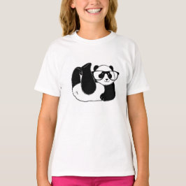 Niedlicher Panda-Bär mit Brille T-Shirt