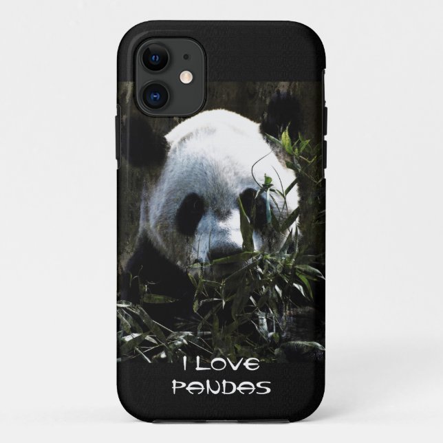 Niedlicher Panda-Bär mit köstlichen Bambus-Blätter Case-Mate iPhone Hülle (Rückseite)