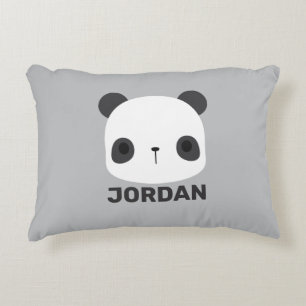 Niedlicher Panda-Bär mit Personalisiertem Namen Dekokissen