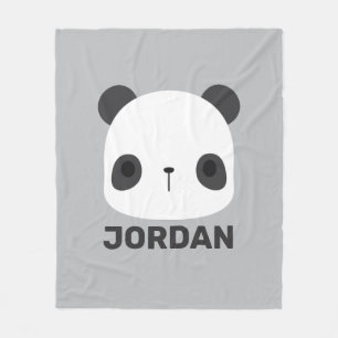 Niedlicher Panda-Bär mit Personalisiertem Namen Fleecedecke