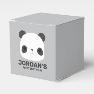 Niedlicher Panda-Bär mit Personalisiertem Namen Geschenkschachtel