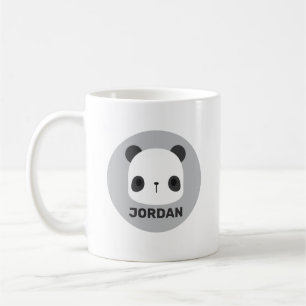 Niedlicher Panda-Bär mit Personalisiertem Namen Kaffeetasse