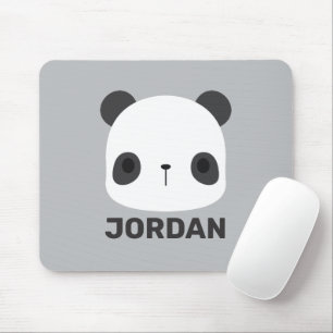 Niedlicher Panda-Bär mit Personalisiertem Namen Mousepad