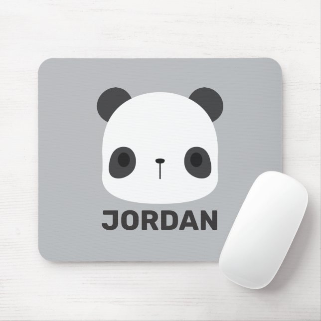 Niedlicher Panda-Bär mit Personalisiertem Namen Mousepad (Mit Mouse)