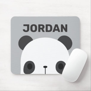 Niedlicher Panda-Bär mit Personalisiertem Namen Mousepad