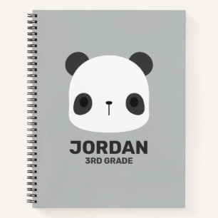 Niedlicher Panda-Bär mit Personalisiertem Namen Notizbuch