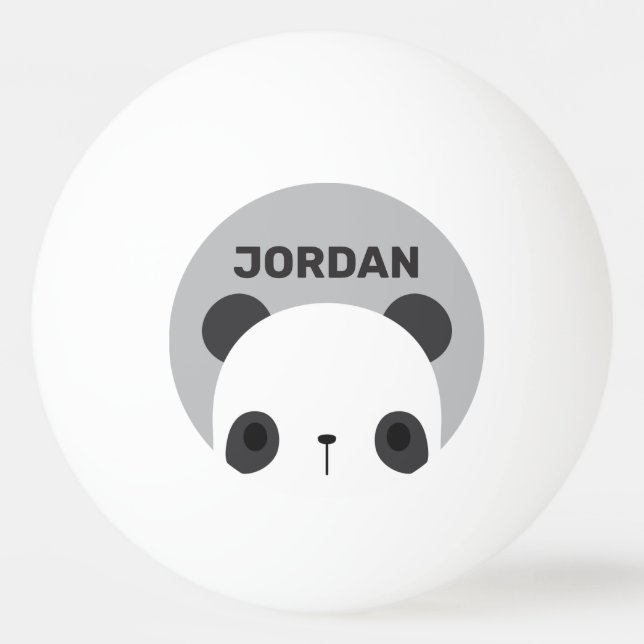 Niedlicher Panda-Bär mit Personalisiertem Namen Tischtennisball (Vorderseite)