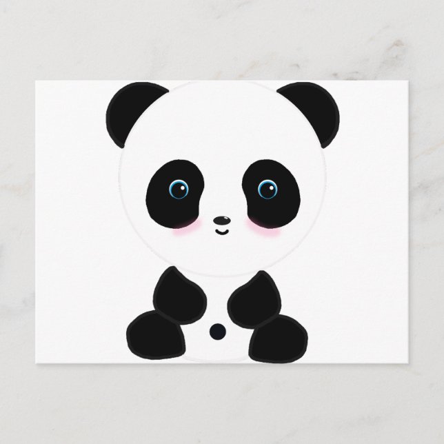 Niedlicher Panda-Bär Postkarte (Vorderseite)