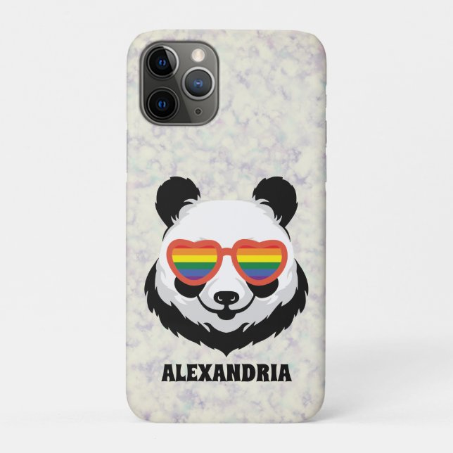 Niedlicher Panda-Bär | Regenbogen | LGBTQ Case-Mate iPhone Hülle (Rückseite)