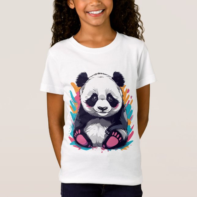 Niedlicher Panda-Bär T-Shirt (Vorderseite)
