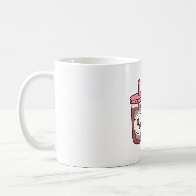 Niedlicher Panda-Bär umarmt Icate-Kaffee Kaffeetasse (Links)
