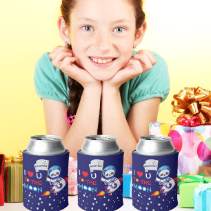 Niedlicher Panda-Bärenastronaut auf Raketenschiffs Dosenkühler