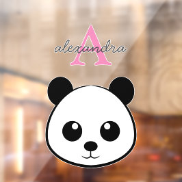 Niedlicher Panda-Bärendrahm Fensteraufkleber