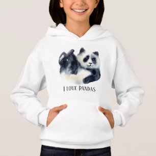 niedlicher Panda-Bärenfreund geben den Namen Hoodie