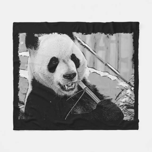 Niedlicher Panda-Bärenkuppel Fleecedecke (Vorderseite (Horizontal))