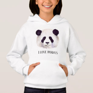 niedlicher Panda-Bärenliebhaber fügen Text hinzu Hoodie